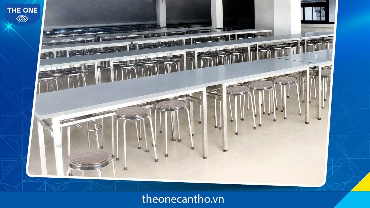 Hình ảnh thực tế bàn ăn The One tại nhà máy KCN.