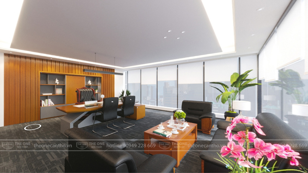 Bàn lãnh đạo cao cấp sử dụng gỗ Veneer.