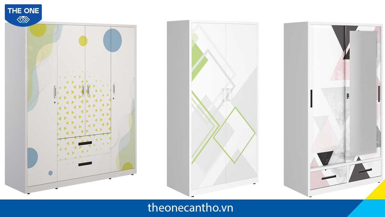 Mẫu tủ sắt gia đình sơn UV của Nội Thất The One.