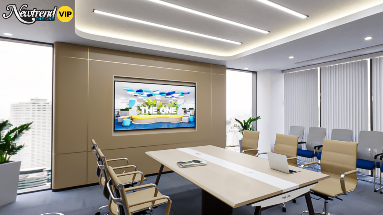 Bàn họp Newtrend được thiết kế tối giản và sang trọng.
