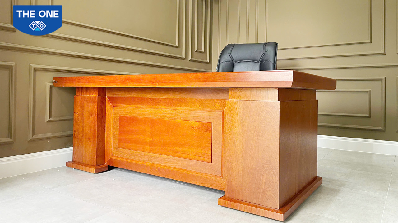 Hình ảnh thực tế của Bàn Lãnh Đạo gỗ Veneer.