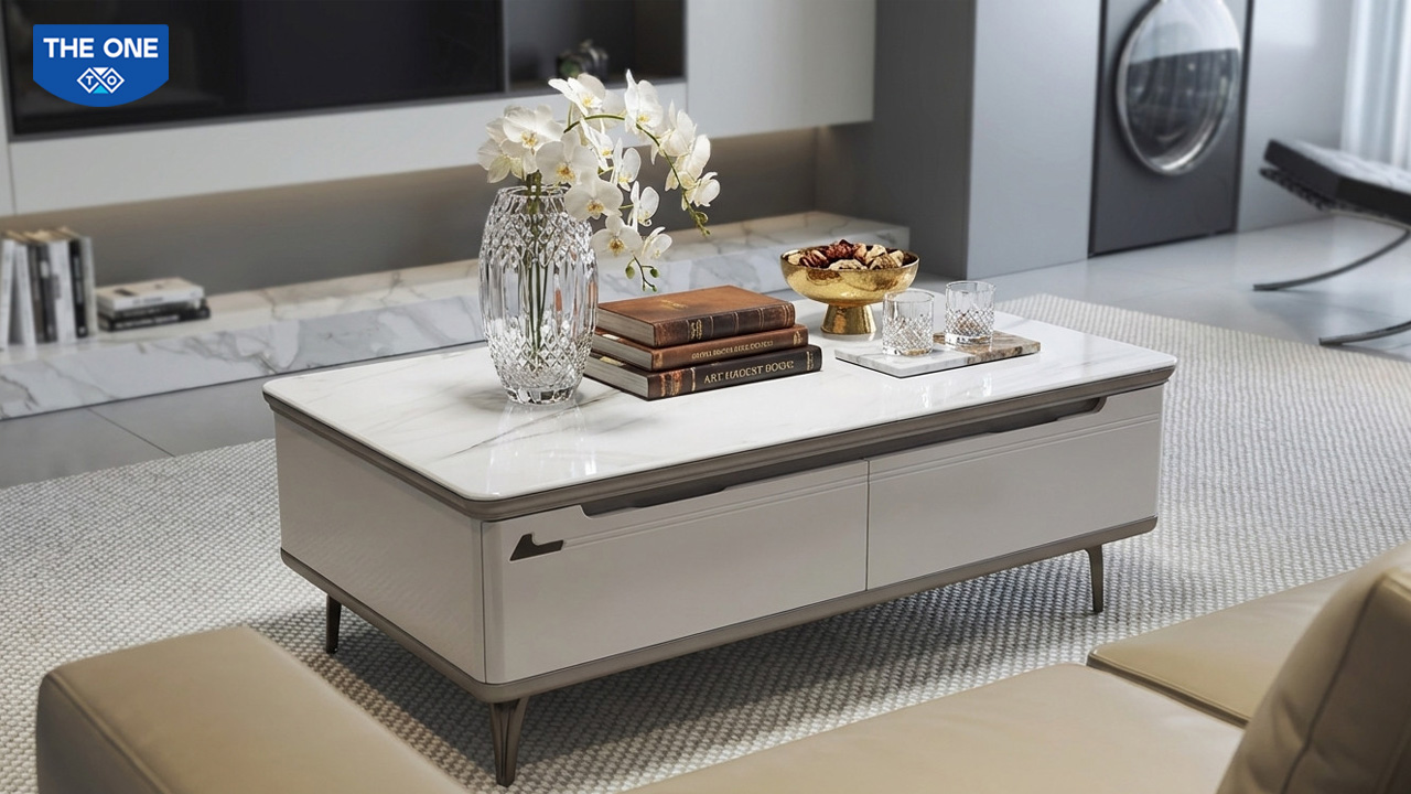 Bàn sofa nhập khẩu BSF507 trong không gian phòng khách