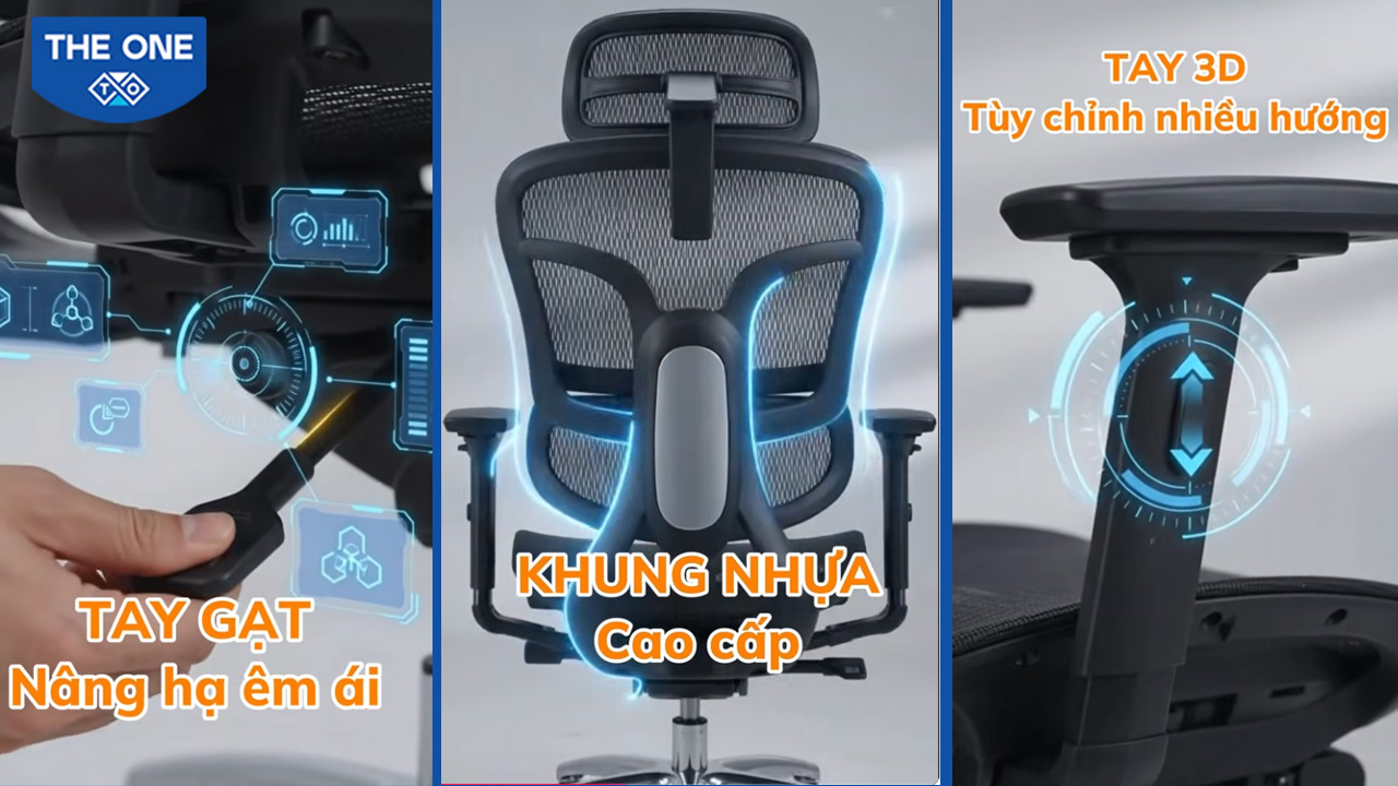 Các chức năng ghế công thái học The One.