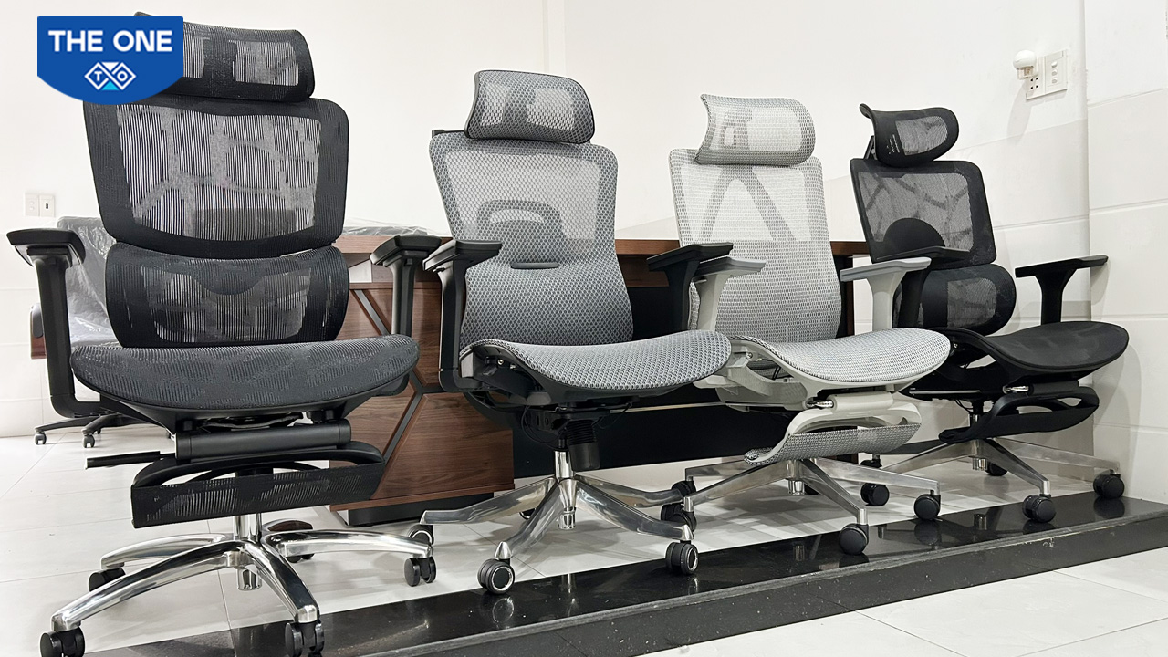 Các mẫu Ghế Công Thái Học được trưng bày tại Showroom Cần Thơ.