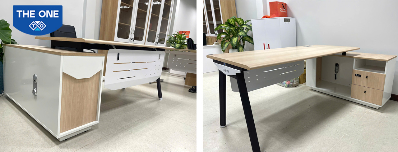 Hình ảnh thực tế bàn lãnh đạo chân sắt Newtrend VIP NTVP1812C17
